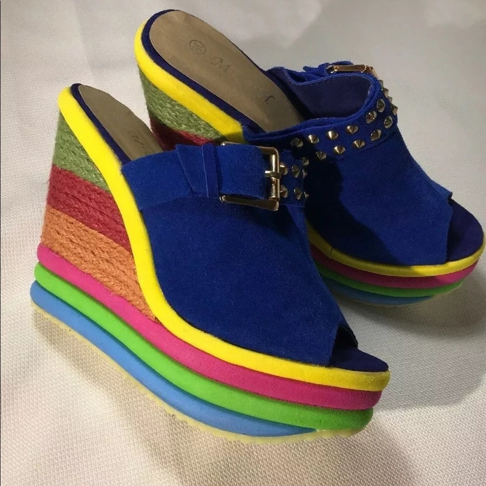 MDH Rainbow Platform Shoes
